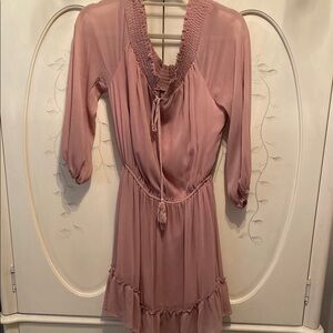 Haute Rogue Blush Ruffle Dress